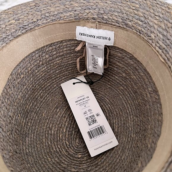 NWT - Helen Kaminski Newport SB Raffia Hat - Eclipse Melange👒 - Picture 7 of 8
